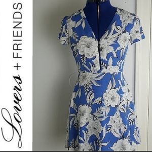 Lovers and Friends Blue Floral Dress